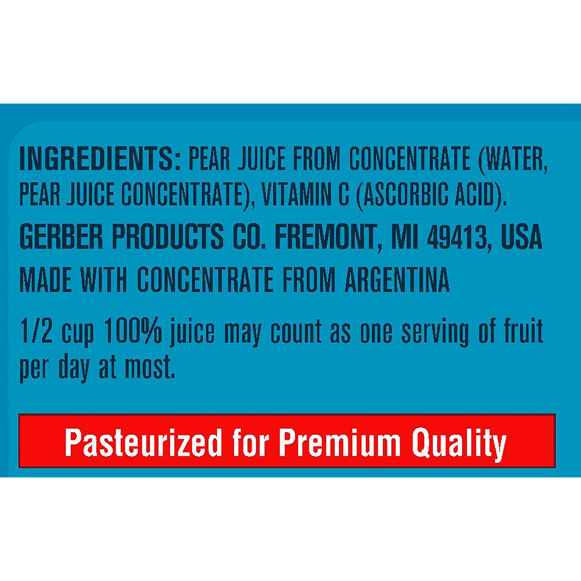 gerber pear juice