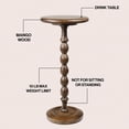 thumbnail image 2 of JONATHAN Y Augustus 24.5" Cottage Classic Spindle Wood Pedestal Round Drink Table and Decorative End Table, Dark Brown, END3007B, 2 of 5