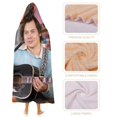 thumbnail image 4 of Harry Styles (2) Manta Capa con Capucha Anti-Bolitas, Manta de Lana Ártica Suave, Manta Portátil de Felpa Ligera y Lujosa, Poncho para Siesta en Casa y Oficina, 100*130cm, 4 of 6
