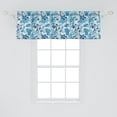 thumbnail image 2 of Ambesonne Leaf Window Valance, Hawaiian Flowers Palm Tree, 54" X 18", Dark Blue Lilac, 2 of 3