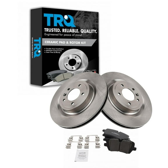 TRQ Brake Pads & Rotors Kit Fits 17 Land Rover Discovery 14-18 Range Rover Sport BKA19442 Fits select: 2018 LAND ROVER RANGE ROVER SPORT HSE