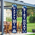 thumbnail image 4 of Blue Silver 16th Birthday Door Banner Decorations, Happy 16 Birthday Party Porch Sign Supplies for Boys, Sweet 16 Year Old Birthday Party Supplies, 4 of 10