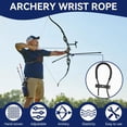thumbnail image 5 of Archery Wrist Bow Sling Archery Equipment Adjustable Compound Wrist Rope Strap Cord Shooting Target Archery Wrist Rope Bow Sling Strap for Compound Bow Stabilizer Recurve, 5 of 5