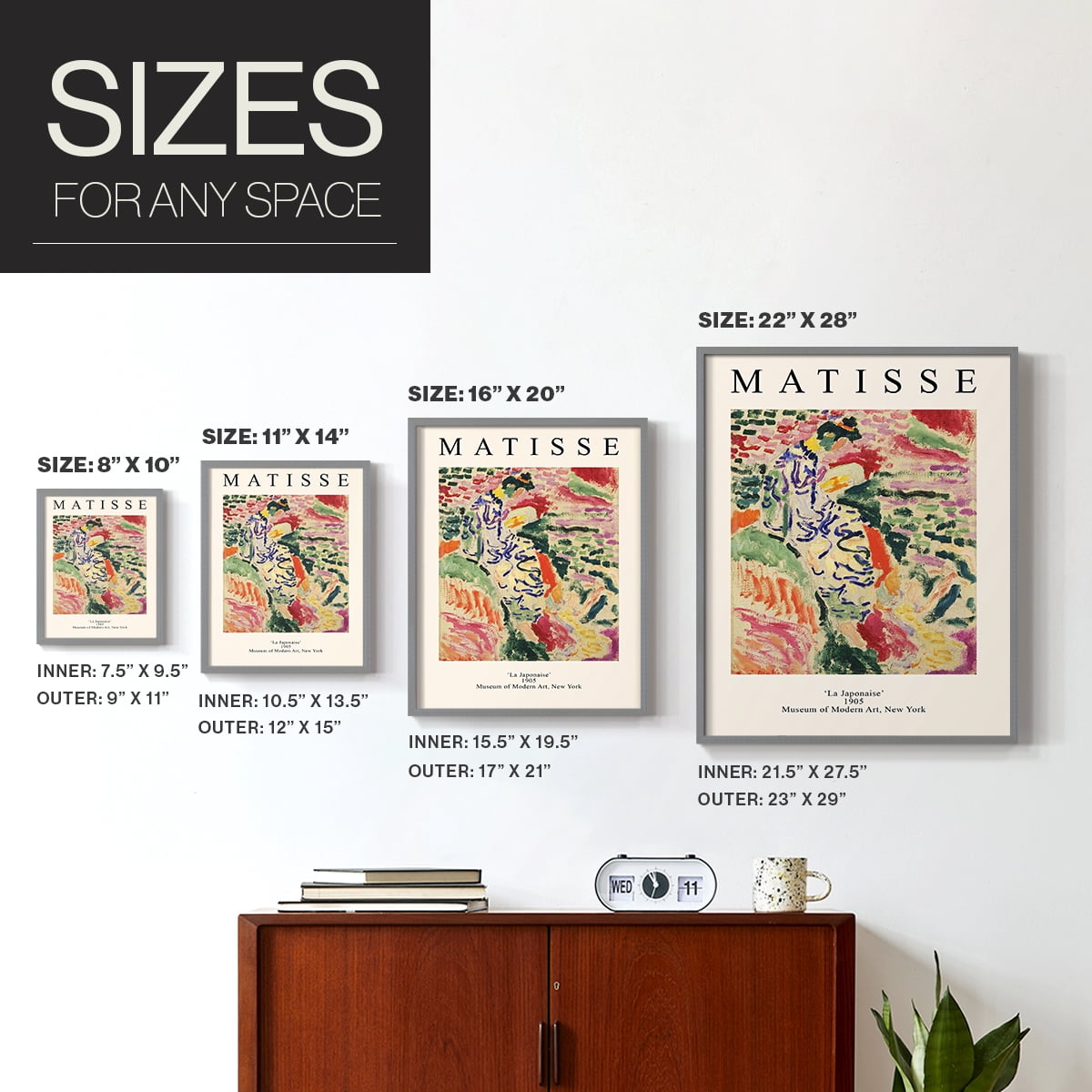 Matisse CCIII in Solid Wood 16 x 20 Framed Print