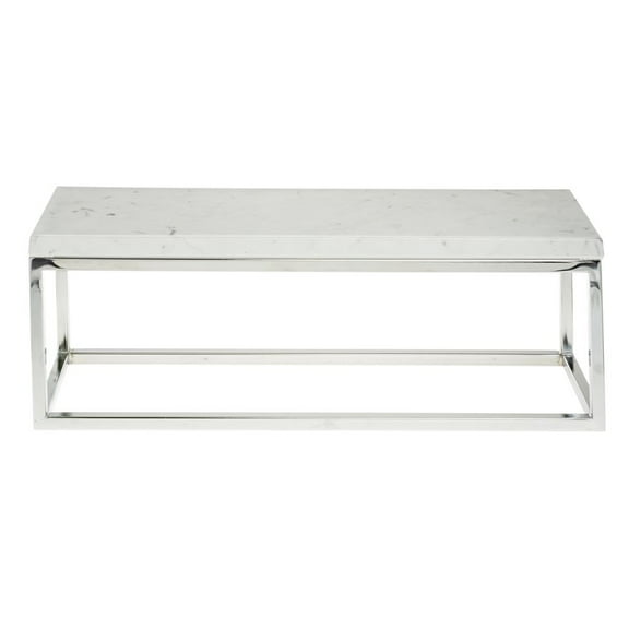 HUBERT Chrome Display Riser with Marble Top - 7"H