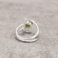 thumbnail image 4 of Natural Peridot Ring, Rough Peridot Gemstone Ring, August Birthstone, Double Band, 925 Sterling Silver, Womens Ring, Christmas, Thanksgiving, Handmade, Statement Jewelry, Rough Gemstone Jewelry, 4 of 6