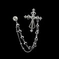 thumbnail image 5 of lionlar Cross Collar Brooch Stud Brooch Pin Attach Chain Tassel, 5 of 5