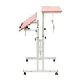 thumbnail image 6 of Fichiouy Rolling Laptop Desk with Adjustable Height Computer Table Stand Home Office Workstation, 6 of 12
