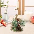 thumbnail image 4 of MXTPOV Metal Reindeer Candle Holder, Golden Candlestick Holders with Pinecones Ornaments, Vintage Christmas Candle Holder for Xmas Table Centerpieces Fireplace, 4 of 5
