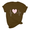 thumbnail image 5 of Kayannuo Love Heart Printed Tee Shirts for Women Valentine's Day Womens T Shirts Women's Love Printed Short Sleeved T-shirt Top Short Sleeved Round Neck Top/Shirt, 5 of 5