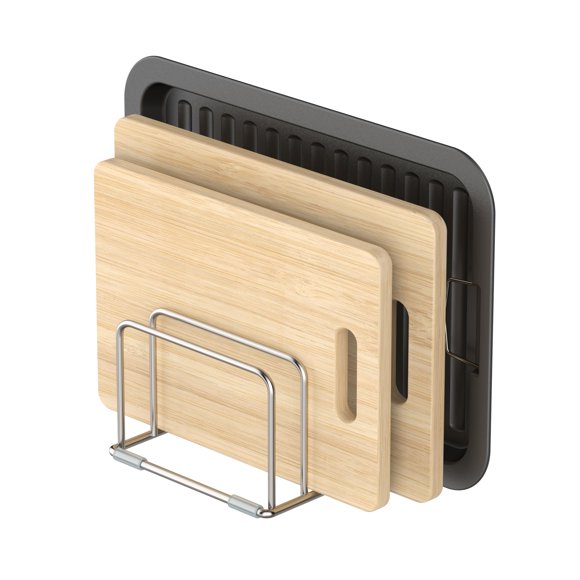 KORRTFID Soporte para tabla de cortar, soporte para tabla de cortar, estante de almacenamiento, organizador de tabla de cortar, soporte para tabla de cortar de acero inoxidable 304, organizador de hoj
