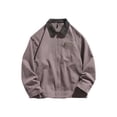 thumbnail image 2 of GrmtClth Jacket for Men Classic Full Zip Long Sleeve Trucker Jackets Lightweight Loose Fit Workwear with Pockets Gray XXL, 2 of 6