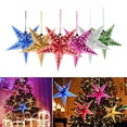 thumbnail image 7 of 3D Star Paper Hanging Hollow Pentagram Lampshade Xmas Christmas Tree Decoration, 7 of 7