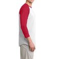 thumbnail image 3 of Mafoose Men's 3/4 Raglan Sleeves Colorblock Raglan Jersey White/ Red T200 X-Large, 3 of 5