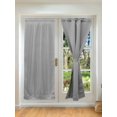 thumbnail image 4 of MesaSe 2 Pcs Rideaux de Porte Polyester Occultants Rideaux de Fenêtre avec Embrasse Gris Foncé Draperies de Porte Assombrissantes 25x72 Pouces, 4 of 4