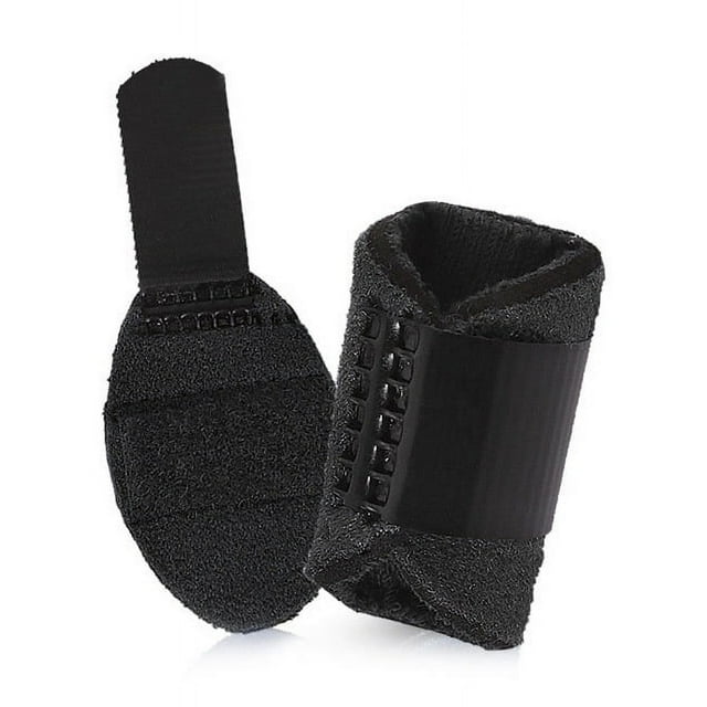 Nvzi 2 piezas de férula para pulgar en gatillo, soporte para nudillos de dedo, protector de dedo en mazo, funda de soporte para dedos para aliviar el dolor de tendones (negro)