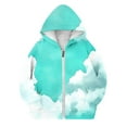 thumbnail image 4 of Riecok Kids Zip up Jacket for Girls with Pocket Long Sleeve Zip up Cute Print Fall Casual Coat Outwear Sky Blue 6-7Years, 4 of 5