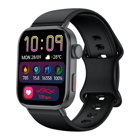 E EYAFA Women's Smart Watch GW11 Mini with 1.75 inch Screen-Black