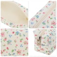 thumbnail image 3 of Unique Bargains 1 Pc Simple Floral Style Drawstring Makeup Bag for Vacation Red Blue Polyester, 3 of 6