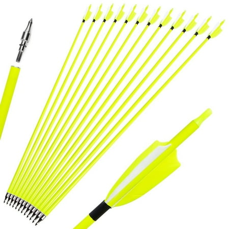 Archery Carbon Arrows 500 Spine 3 Shield Turkey Feather 6pcs