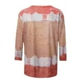 thumbnail image 4 of Birdeem T-Shirt Imprimé pour Femmes, Blouse Mi-Longue à Manches 3/4, Col Rond, Hauts Décontractés, 4 of 12