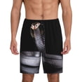 thumbnail image 1 of Fotbe Black Cobra Snake Pantalones Cortos de Pijama para Hombre, Ropa de Dormir, Pantalones de Pijama Cortos para Hombre-X-Large, 1 of 6