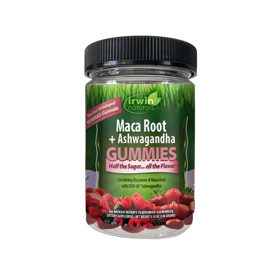 Irwin Natuals GUMMIES Maca Root   Ashwagandha 42ct