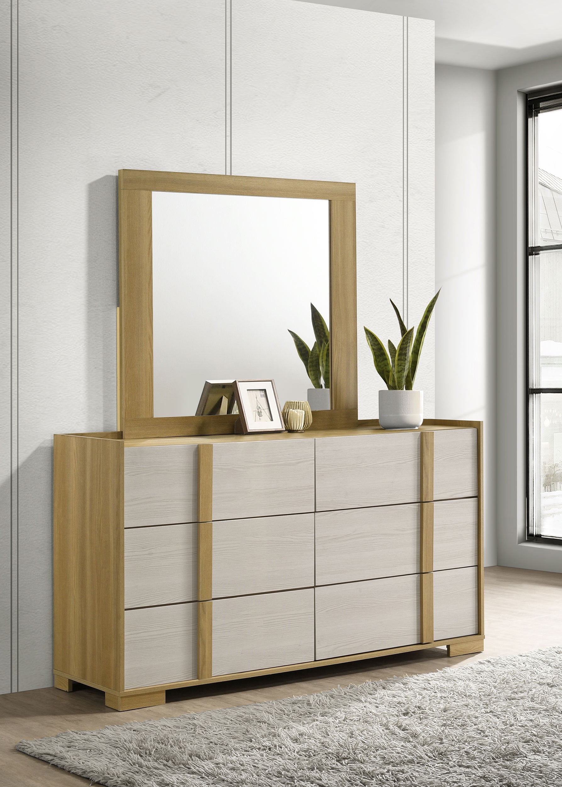 Coaster Company Leighton Modern Master Bedroom Dresser, Metallic Mercury -  Walmart.com