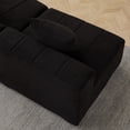 thumbnail image 6 of Oufan Curved Sectional Sofa, Chenille Loveseat w/ 4 Pillows&Low Back, Symmetrical Modular Semi Circular Sofa, 4-Seater Couch Sofa for Living Room, 6 of 15