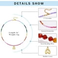 thumbnail image 6 of Beaded Initial Necklace for Women, 14K Gold Plated Bubble Letter Pendant Colorful Summer Beach Jewelry, 6 of 7