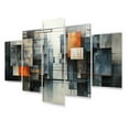 thumbnail image 2 of Designart "Urban Geometry Hardedge Art wall art I" Modern Metal Wall Decor Set, 2 of 5