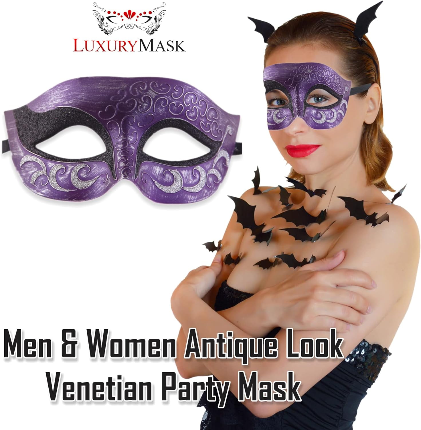 Luxury Mask – Antique Look Venetian Party Mask for Men & Women Masquerade Ball
