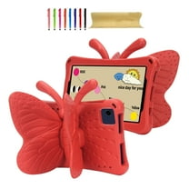 for Samsung Galaxy Tab A9 8.7" 2023 SM-X110 / SM-X115 Kids Girls Case with Kickstand Soft EVA Foam Lightweight Shockproof Handle Stand Cover for Samsung Galaxy Tab A9, Red