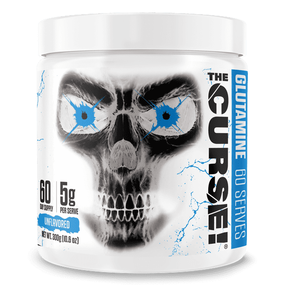 JNX Sports® The Curse! L-Glutamine Powder – Amino Acid for Post-Workout Recovery & Muscle Support, Unflavored, 300g 60 Servings