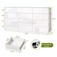 thumbnail image 4 of ANPOO High Gloss 12-Drawer Dresser,Modern Rounded Chest of Drawers,Large Capacity Bedroom Clothing Storage Organizer Cabinet for Bedroom,Entryway,Living Room, 4 of 7