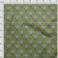 thumbnail image 3 of oneOone Cotton Poplin Fabric Leaves & Floral Block Print Sewing Fabric BTY 56 Inch Wide, 3 of 4