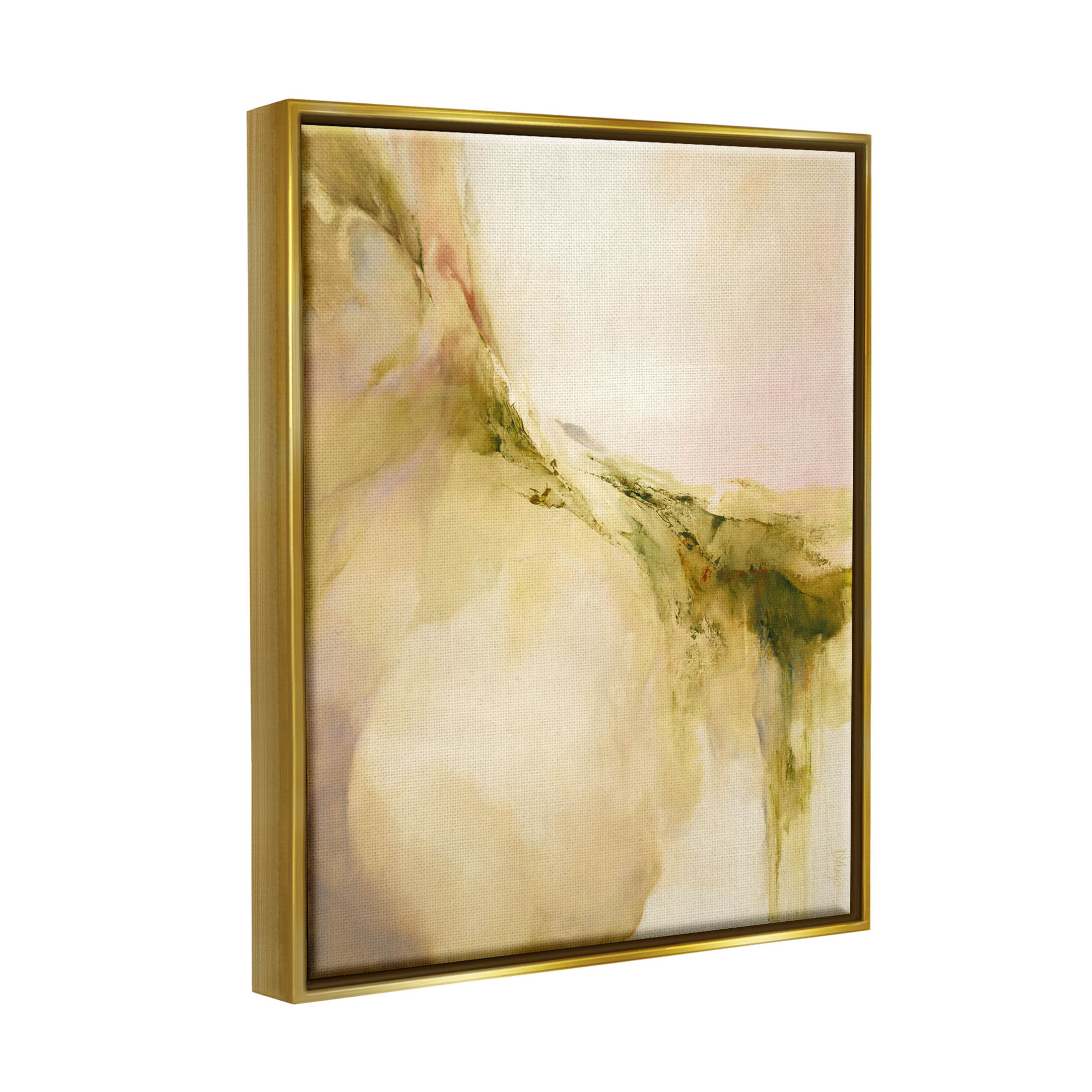 Soft Abstract Neutral Composition Abstract Graphic Art Metallic Gold Framed Art Print Wall Art