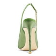 thumbnail image 3 of FSJ Women High Heels Pointed Toe Slingback Pumps Ankle Strap Stiletto Sandals Slip On Office Lady Party Dressy Shoes Size 8.5 Green, 3 of 4