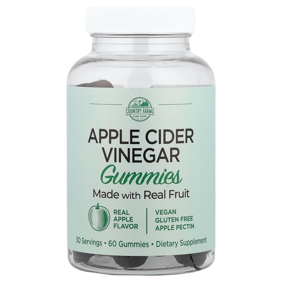 Country Farms Apple Cider Vinegar Gummies, 60 Ct