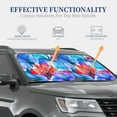 thumbnail image 4 of Xecao Bright Flowers for Foldable Car Sun Shades (2-Pack) offer sun protection with an easy-fold design for convenient windshield shading., 4 of 7