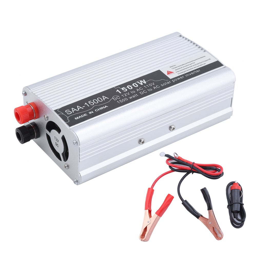 Car Power Inverter 12V DC 110V AC Modified Sine Wave 1500W Peak 3000W Adapter US
