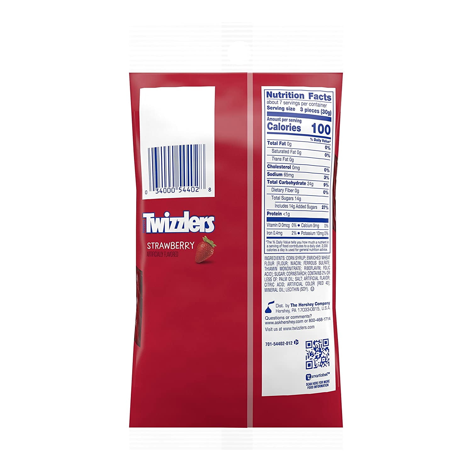 Hersheys Twizzlers Strawberry Twist, 7-Ounce (Pack of 12)