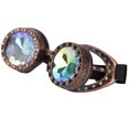 thumbnail image 3 of SAYFUT Vintage Steampunk Goggles Kaleidoscope Rainbow Rave Glasses with Crystal Glass Prism Steampunk Crystal Rainbow Lenses, 3 of 5