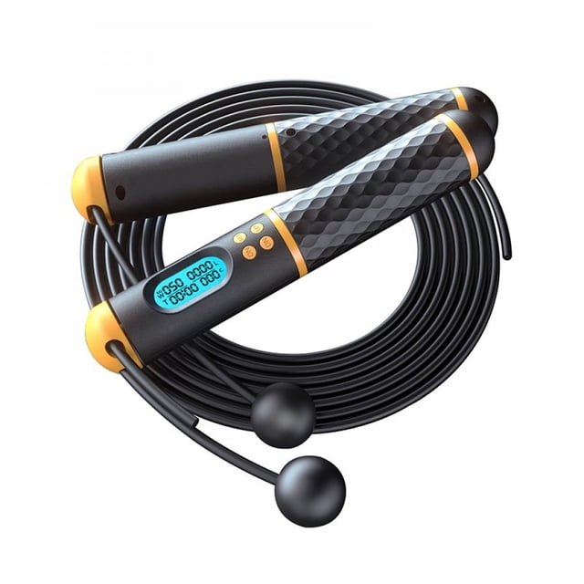 Corde à Sauter Sans Fil avec Compteur Numérique, Poignée Lestée et Charge Type-C pour Entraînement Entraînement Physique Efficace et Perte de Poids, Réglable Librement pour Toutes les Hauteurs (Portable et Pratique)