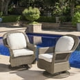 thumbnail image 3 of Swivel Club Chair Pair - Unbeatable Comfort & Style. Superior Iron. Water- Cushions. Brown. Seats 2. 29.5 In Depth, 33 Width, 36.21 Height. 32.78 Lb. Rocking Chairs 2 Outstanding Function And, 3 of 7