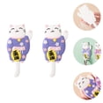 thumbnail image 5 of 2pcs gato forma gancho gancho chic colgante gancho soldies organizador pegajoso colgador de pared, 5 of 5