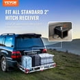 thumbnail image 2 of VEVOR 49.4 x 22.4 x 7.1 in Hitch Cargo Carrier, 500lbs Loading Capacity Trailer Hitch Mounted Cargo Basket, Rust-proof Aluminum Luggage Carrier Rack Fits 2" Hitch Receiver, 2 of 9