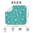 thumbnail image 4 of Floral Dish Drying Pad with Daisy Pattern for Kitchen Counter Microfiber Absorbent Foldable Dish Rack Mat Summer Spring Drainer Mat 16x18 Inch, 4 of 7