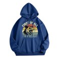 thumbnail image 1 of WEAIXIMIUNG Chandails en Molleton pour Femmes Grande Taille Sweat à Capuche Décontracté Col Rond Imprimé Animal Lettres Anglaises, 1 of 3