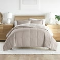 thumbnail image 3 of Noble Linens 2-Piece Natural & Latte Reversible Down Alternative Comforter Set, Twin/Twin XL, 3 of 12